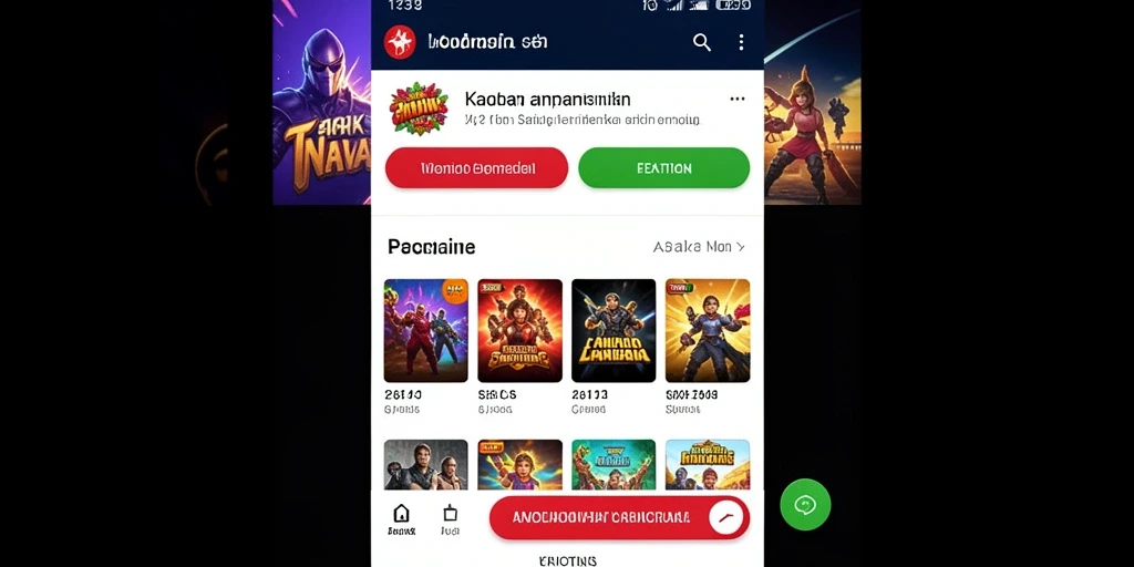 Tangkapan layar menampilkan antarmuka utama yang menarik.