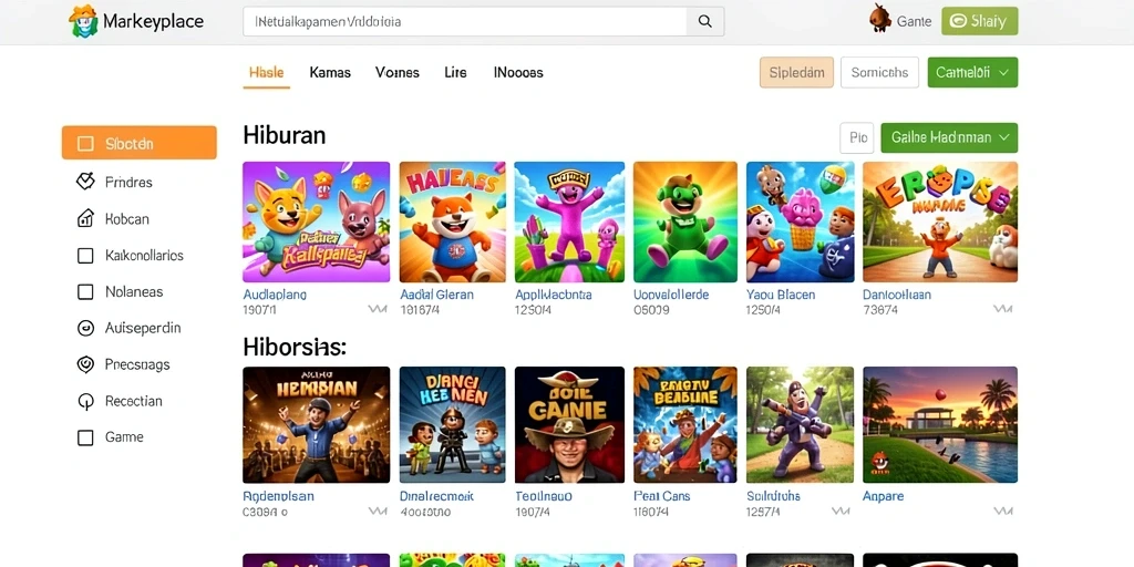 Tampilan menu utama yang menarik.