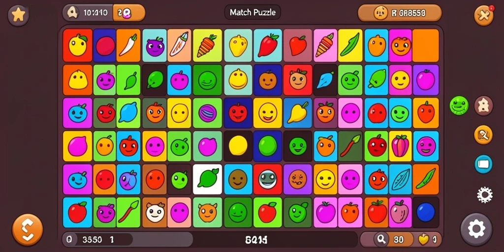 Tangkapan layar dari level pertama yang penuh warna.