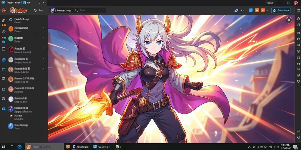 Tangkapan layar menunjukkan antarmuka utama game.