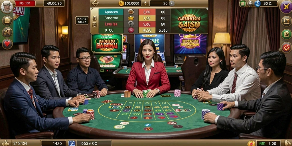 Tampilan antarmuka LUCK365 yang modern dan kaya warna.