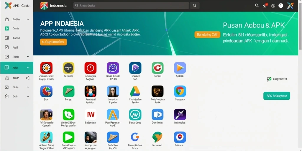 Screenshot menunjukkan tampilan antarmuka yang menarik dan modern.