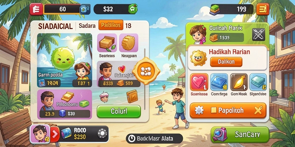 Tampilan awal game yang memukau dan menarik.