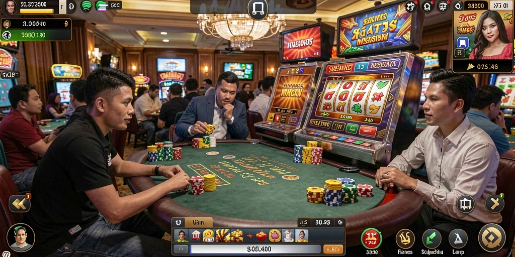 Tampilan menarik dari permainan slot klasik.