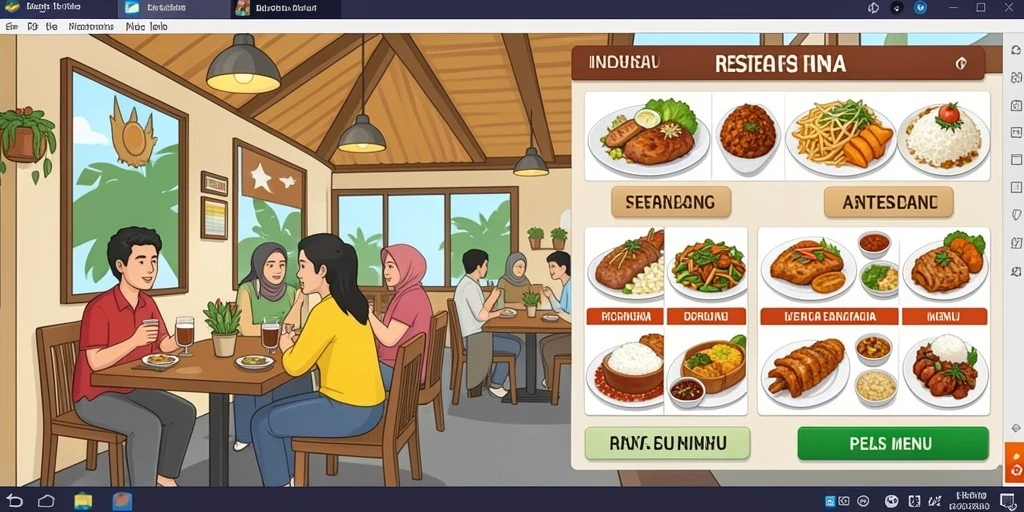 Tampilan awal aplikasi dengan grafis yang memukau.
